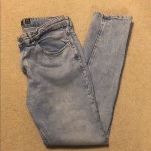 Bershka Light Blue Denim Skinny Jeans 36x30
